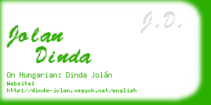 jolan dinda business card