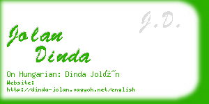 jolan dinda business card